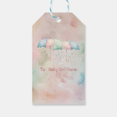 Tweeling Jongen en Meisje Douche Paraplu Cadeaulabel (Achterkant)