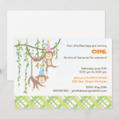 Tweeling-jongen en -meisje-eerste uitnodiging (Voorkant / Achterkant)