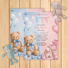 Tweeling Jongen En Meisje Tweeling Baby Shower Kaart