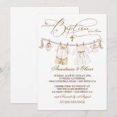 Tweeling Jongen & Meisje Doop Boho Kaart (Voorkant / Achterkant)