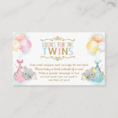 Tweeling Jongen Meisje Olifant Breng een Boek In p Informatiekaartje (Voorkant)