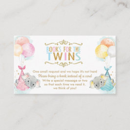 Tweeling Jongen Meisje Olifant Breng een Boek In p Informatiekaartje