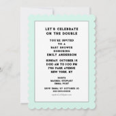 Tweeling Jongens Baby Shower Kaart (Achterkant)