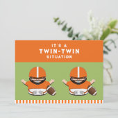 Tweeling Jongens Baby Shower Uitnodiging (Staand voorkant)