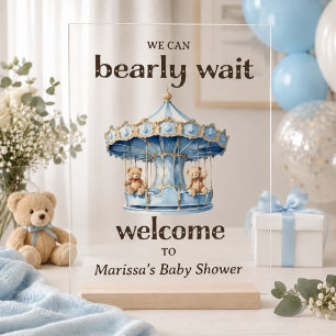 Tweeling Jongens Baby Shower Welkomst Acrylaat Bor Acryl Bord