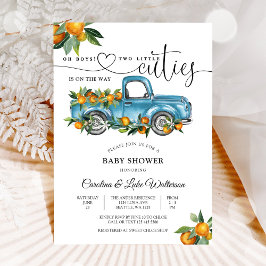 Tweeling Jongens Cute Baby Shower Uitnodiging