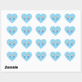 Tweeling Jongens, Eigen Tekst, Blauw, Aangepaste T Hart Sticker (Vel)