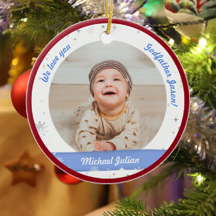 Tweeling Jongens Foto's Peetoom Eerste Kerstmis Ba Keramisch Ornament