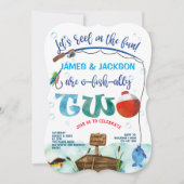 Tweeling jongens kleine visser met de tweede visse kaart (Voorkant)