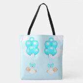 Tweeling Jongens Moeder-to-be Tote Bag (Voorkant)