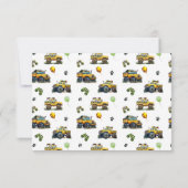 Tweeling Jongens Safari Jungle Monster Truck Verja Bedankkaart (Achterkant)