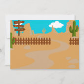 Tweeling jongens verjaardagsuitnodiging Wild West Kaart (Achterkant)