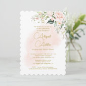 Tweeling Joods Meisje Baby Naming Waterverf Bloeme Kaart (Staand voorkant)