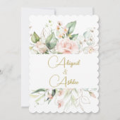 Tweeling Joodse Meisje Baby Naamgeving Waterverf B Kaart (Achterkant)