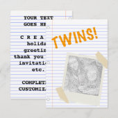 tweeling kaart (Voorkant / Achterkant)