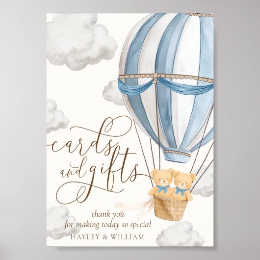 Tweeling Kaarten en Cadeaus Waarop We Naaruit Zien Poster (Voorkant)