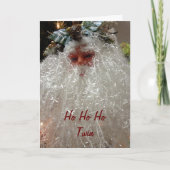 TWEELING KAN NIET WACHTEN OM JE TE ZIEN MET KERSTM FEESTDAGEN KAART (Voorkant)