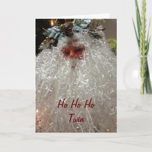 TWEELING KAN NIET WACHTEN OM JE TE ZIEN MET KERSTM FEESTDAGEN KAART (Voorkant)