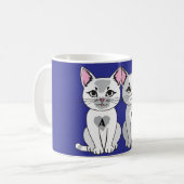 Tweeling kat koffiemok (Voorkant links)