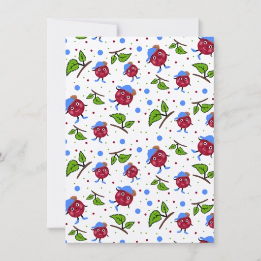 Tweeling kersen jongens kaart (Achterkant)