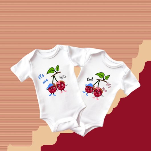 Tweeling kersen romper