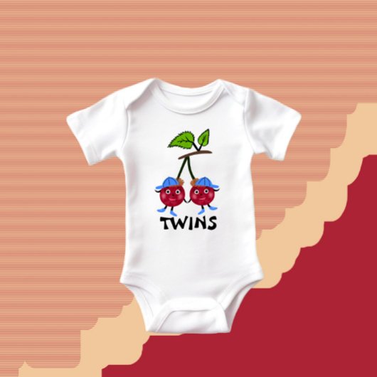 Tweeling kersen romper
