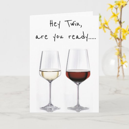 **TWEELING** KLAAR OM TE VIEREN **ONZE VERJAARDAG* KAART (Gele Bloem)