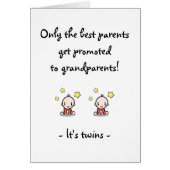Tweeling kleinkinderen, grootouder Gefeliciteerd, (Voorkant)