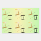 Tweeling Kleurstrologie Verjaardag Inpakpapier Vel (Voorkant 2)