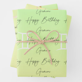 Tweeling Kleurstrologie Verjaardag Inpakpapier Vel