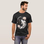 Tweeling Koi Vis, Yin-Yang Harmonie T-shirt (Voorkant volledig)