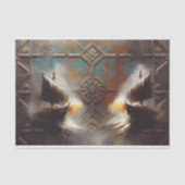 Tweeling Longships Metaalbewerking Decoupage Tissuepapier (Voorkant)