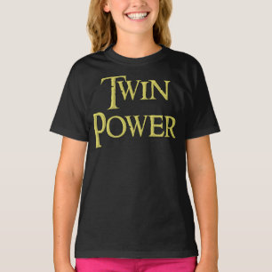 Tweeling macht, kinder, shirt, te koop! t-shirt