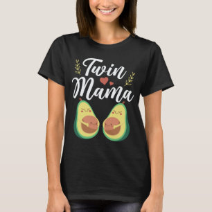 Tweeling Mama Avocado Moeder Vegetarisch Vegan Moe T-shirt
