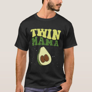 Tweeling Mama Avocado Moeder Vegetarisch Vegan Moe T-shirt