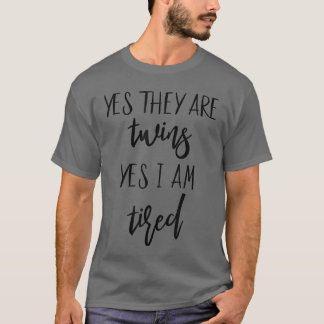 Tweeling mama eerste moederdag mama papa van wint  t-shirt