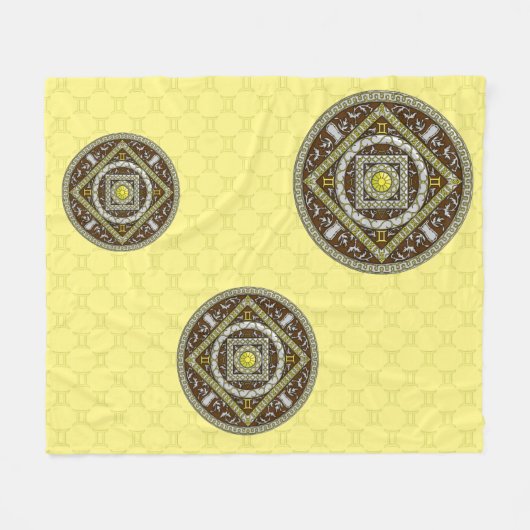 Tweeling Mandala Fleece Dekbed Deken (Voorkant (Horizontaal))