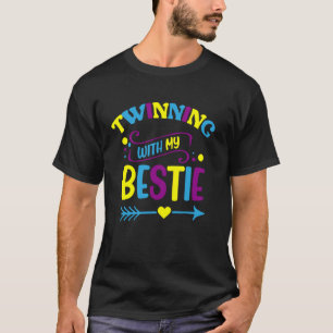 Tweeling Matching Twins Day Vriend Twinning Met Mi T-shirt