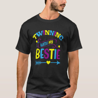 Tweeling Matching Twins Day Vriend Twinning Met Mi T-shirt
