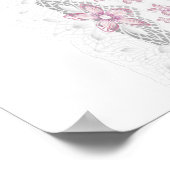 Tweeling Meisje Baby Shower Banner Poster (Hoek)