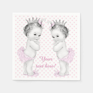 Tweeling Meisje Baby Shower Servet