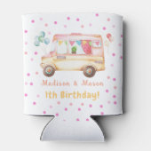 Tweeling Meisje & Jongen Gelukkige Camper Verjaard Blikjeskoeler (Achterkant)