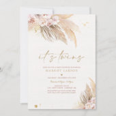 Tweeling Meisje Pampas Grass Bohemian Desert Baby  Kaart (Voorkant)