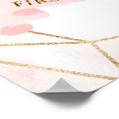 Tweeling Meisje Roze Bloemen Heilige Communie Welk Poster (Hoek)