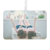 Tweeling Meisjes 2 Foto's Upload Personaliseer Aan Luchtverfrisser (Achterkant)