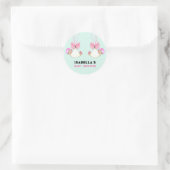 Tweeling Meisjes Baby Shower Ronde Sticker (Tas)