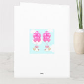 Tweeling Meisjes Baby's Kaart (Achterkant)