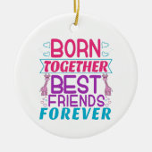 Tweeling Meisjes Beste Vrienden Citaat Keramisch Ornament (Voorkant)