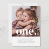 Tweeling Meisjes - Eén - Foto Uitnodiging 1e Verja (Voorkant)