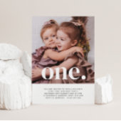 Tweeling Meisjes - Eén - Foto Uitnodiging 1e Verja